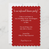 Rendez-vous d'hiver Red Snowflake Invitation 1 (Dos)