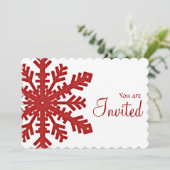 Rendez-vous d'hiver Red Snowflake Invitation 1 (Debout devant)