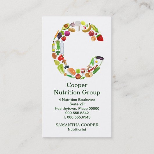 Rendez-vous du monogramme C de nutritionniste (Devant)