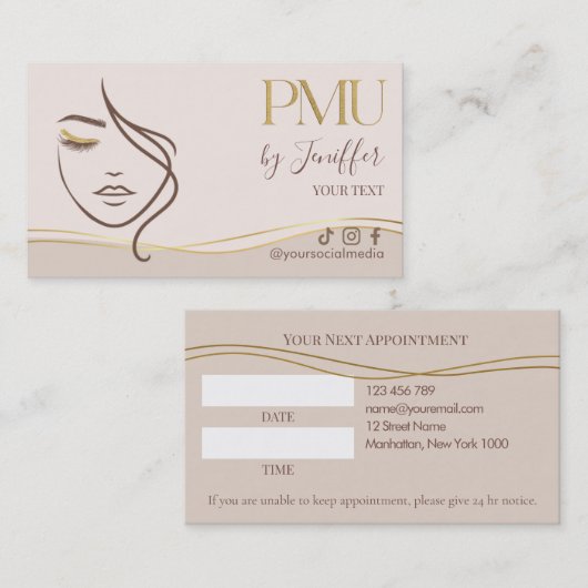 Rendez-vous élégant beige et or PMU (Devant / Derrière)