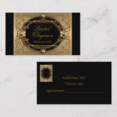 Rendez-vous Élégant Carte de visite Gold Frame (Devant / Derrière)