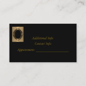 Rendez-vous Élégant Carte de visite Gold Frame (Dos)