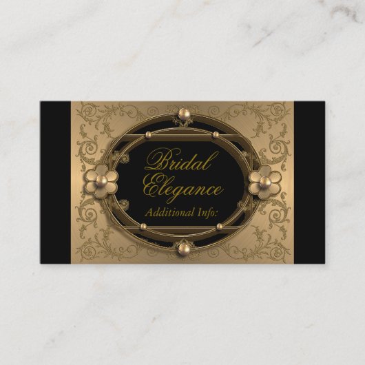 Rendez-vous Élégant Carte de visite Gold Frame (Devant)