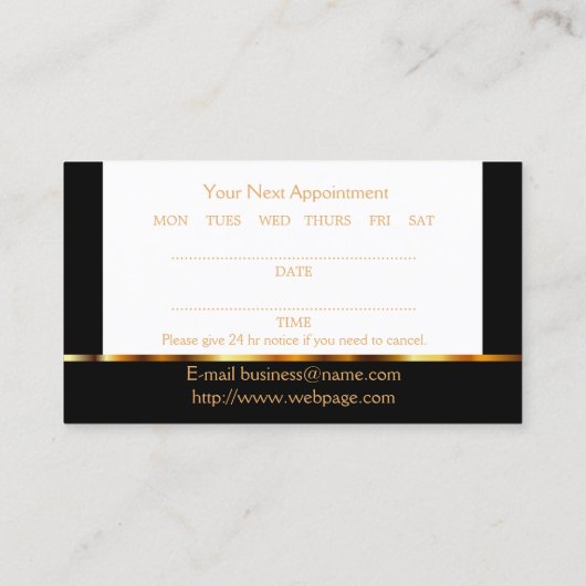 Rendez-vous élégant de salon de coiffure (Dos)