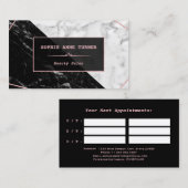 Rendez-vous élégant en marbre noir Rose or (Devant / Derrière)