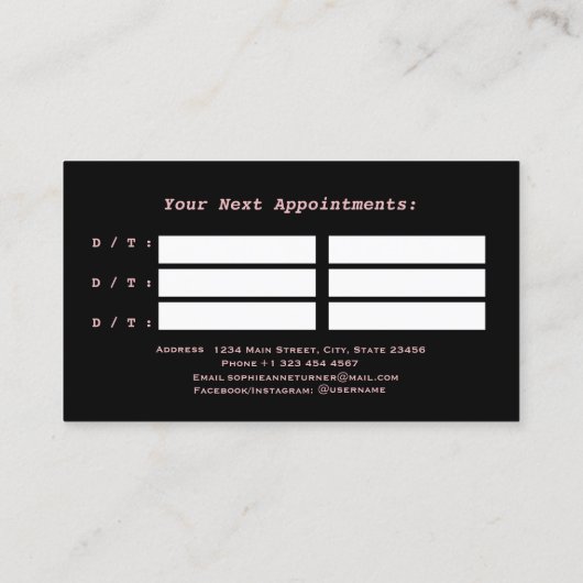 Rendez-vous élégant en marbre noir Rose or (Dos)