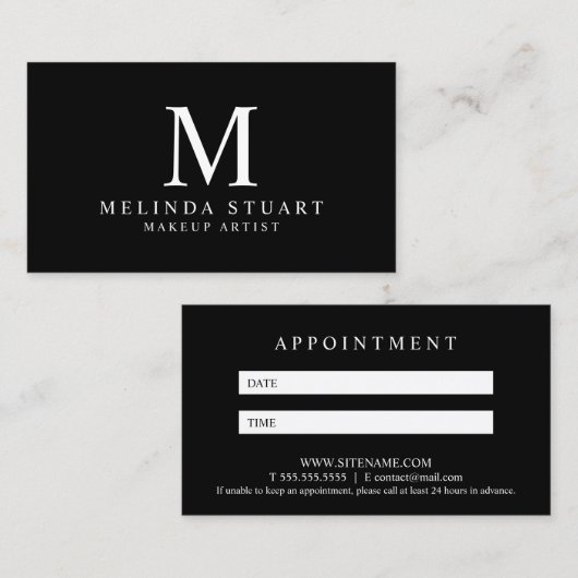 Rendez-vous élégant noir et blanc (Devant / Derrière)