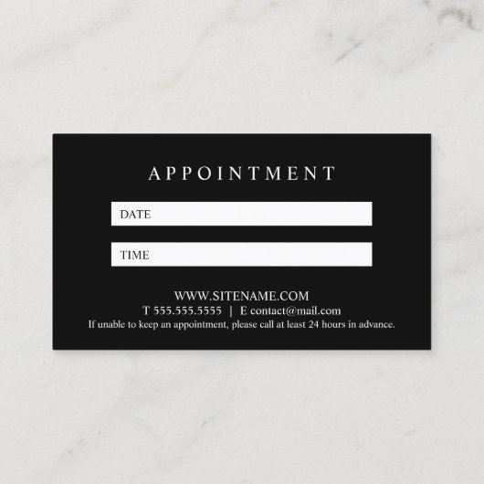 Rendez-vous élégant noir et blanc (Dos)