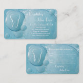 Rendez-vous Elégante dents blanches bulles carte de visite den (Devant / Derrière)