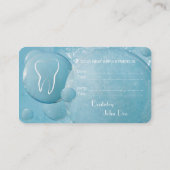 Rendez-vous Elégante dents blanches bulles carte de visite den (Dos)