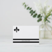 Rendez-vous Élégante Fleur de Lis Carte de visite professionne (Debout devant)