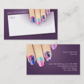 Rendez-vous et carte de visite d'art de clou (Devant / Derrière)