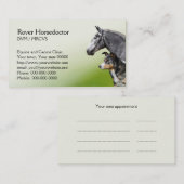 Rendez-vous et carte de visite de vétérinaire de (Devant / Derrière)