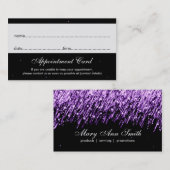 Rendez-vous Étoiles filantes de pourpre de carte de (Devant / Derrière)