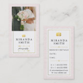 Rendez-vous Événements Mariages Carte de visite de photographi (Devant / Derrière)
