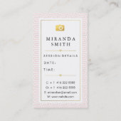 Rendez-vous Événements Mariages Carte de visite de photographi (Dos)