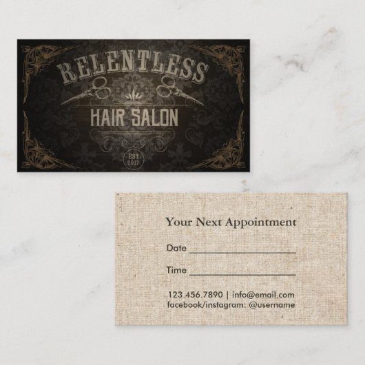 Rendez-vous fait sur commande de logo de salon de (Devant / Derrière)