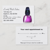 Rendez-vous fait sur commande de salon de clou de (Devant / Derrière)