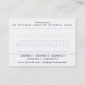 Rendez-vous FITNESS - Carte de visite (Dos)