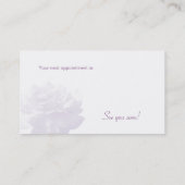 Rendez-vous Fleur de rose de pourpre de carte de visite de spa (Dos)