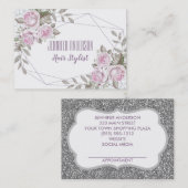 Rendez-vous floral argenté pourpre rose de beauté (Devant / Derrière)