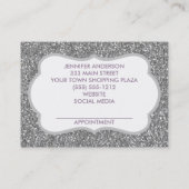 Rendez-vous floral argenté pourpre rose de beauté (Dos)