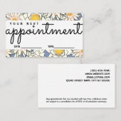 Rendez-vous floral Carte de rappel Votre prochaine (Devant / Derrière)