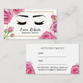 Rendez-vous floral élégant de salon de maquilleur (Devant / Derrière)