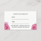 Rendez-vous floral élégant de salon de maquilleur (Dos)