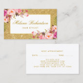 Rendez-vous floral rose de coiffeur de parties (Devant / Derrière)