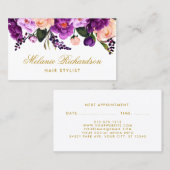 Rendez-vous floral violet pourpre G de coiffeur (Devant / Derrière)