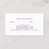 Rendez-vous floral violet pourpre P de coiffeur (Dos)