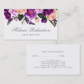 Rendez-vous floral violet pourpre Silv de coiffeur (Devant / Derrière)