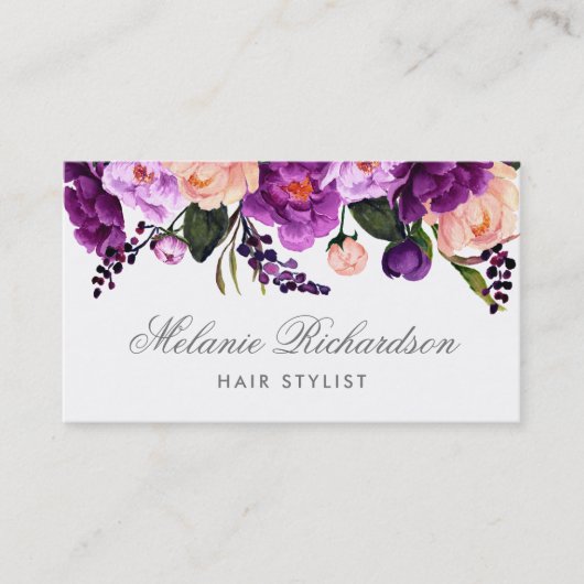 Rendez-vous floral violet pourpre Silv de coiffeur (Devant)