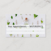 Rendez-vous Green Herbs Naturopath Carte de visite de nominati (Dos)