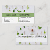 Rendez-vous Green Herbs Naturopath Carte de visite de nominati (Devant / Derrière)