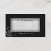 Rendez-vous Gris argenté de carte de visite floral de (Dos)