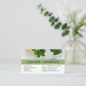 Rendez-vous Herbes et huile Naturopath Carte de visite de rend (Debout devant)