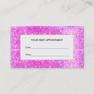 Rendez-vous Hot Pink Sequins Beauté Salon carte de pointage