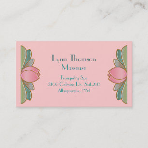 Rendez-vous Joli carte de visite de spa de fleur de Lotus