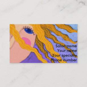 Rendez-vous La blonde accentue le carte de visite de coiffeur