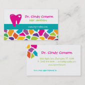 Rendez-vous La girafe mignonne de carte de visite dentaire (Devant / Derrière)