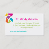 Rendez-vous La girafe mignonne de carte de visite dentaire (Dos)