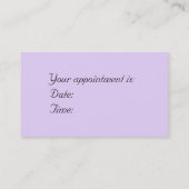 Rendez-vous Lavendar et docteur noir carte de visite (Dos)