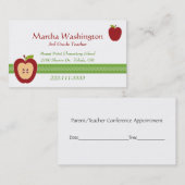 Rendez-vous Le carte de visite de demi de professeur d'Apple (Devant / Derrière)