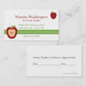Rendez-vous Le carte de visite de demi de professeur d'Apple (Devant / Derrière)
