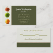 Rendez-vous Le carte de visite du professeur élégant (Devant / Derrière)