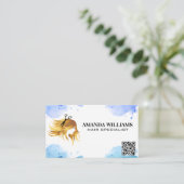 Rendez-vous Logo pour le soufflage des cheveux | Carte de rend (Debout devant)