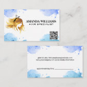 Rendez-vous Logo pour le soufflage des cheveux | Carte de rend (Devant / Derrière)