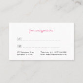 Rendez-vous Maquillage Artiste Lashes Brows Carte de rendez-vo (Dos)